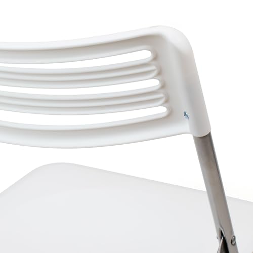 Miniatura 8 de The Secret Home Sillas Plegables De Metal Y Pp Alto. 80 Cm X Ancho. 42 Cm Asiento Auxiliar Para El Hogar - Fácil Limpieza - Ideal Para Interior Exterior - Color Negro 4, Blanco, 42x80x45 Cm