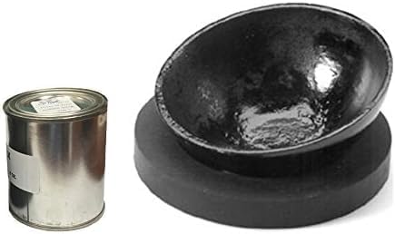 EuroTech EuroTech Deep 8" Pitch Bowl with Rubber Pad and Black Pitch 8 oz