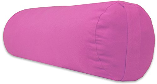 YogaAccessories Supportive Round Cotton Yoga Bolster