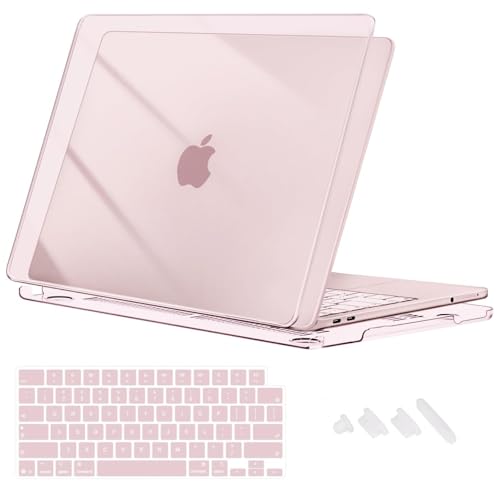 Image of Midkart Compatible with MacBook Neo Case 13 inch 2026 Release Model A3404 with A18 Pro Chip Hard Shell Case Cover with Keyguard and Dustplugs, Crystal Blush