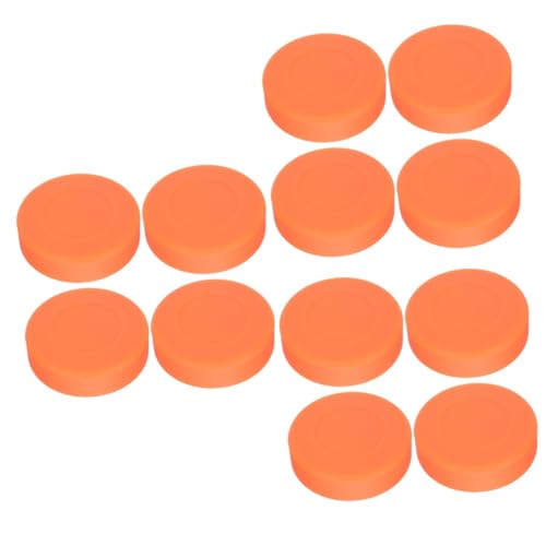 ABOOFAN 12 pcs Hockey Practice Ball Rubber Practicing Puck Floor Hockey Adults Hockey Puck Hockey Pucks Classic ice Hockey Puck ice Hockey Race Puck Hockey Toy Child PVC aldult