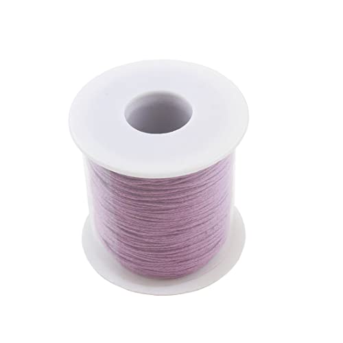 C168 75 m Waxed Cotton Cord Purple 1 mm Waxed Jewellery Cords Wax Threads Bead Ribbon Craft Cord for Jewellery Making - Image 2