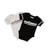 borussia mönchengladbach baby Größe: 50/56 Borussia Mönchengladbach Baby Body - Unzähmbar - 2er Set Bodie Gr. 50/56 schwarz-grau Bodysuit - Plus Lesezeichen