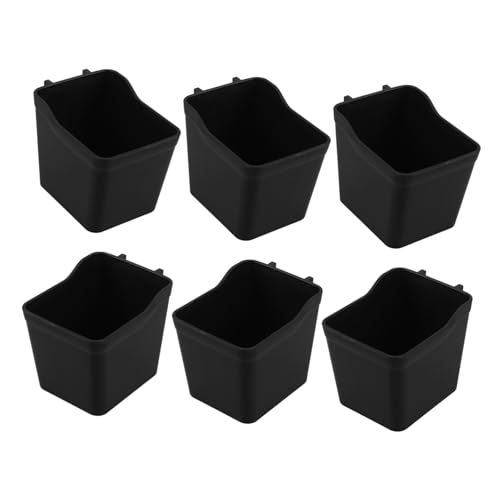 Hohopeti 6 Pièces Boîtes de Rangement pour Panneau Perforé Accessoires pour Garage Bureau Noir