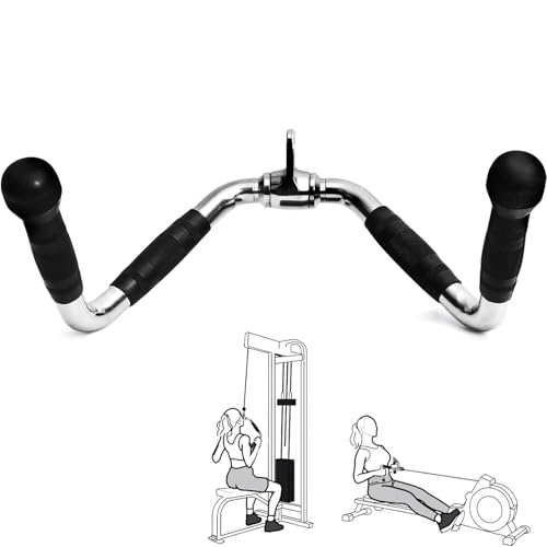 powerfeng Barra per tricipiti per tricipiti per allenamento della forza, barra per allenamento con cavi multi-ginnico