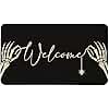 Roszwtit Halloween Door Mat 30 X 17 Inch Halloween Skull Doormat Indoor Outdoor Entrance Floor Mat Non Slip Halloween Decor Rubber Welcome Mats