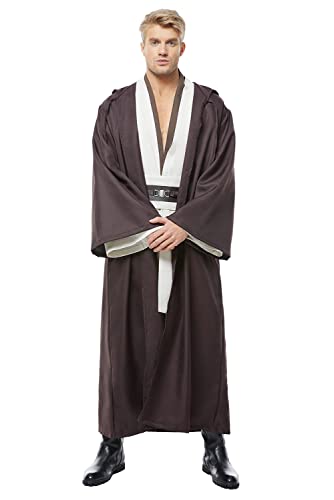 Men's Tunic Cosplay Costume Adults Outfits Halloween Robe Hooded Uniform Full Set