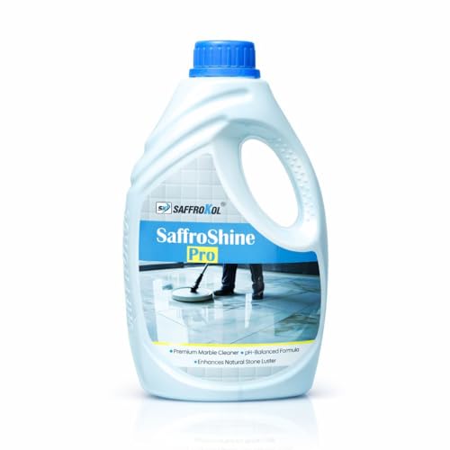 Image of Saffroshine Pro Marble Cleaner Shampoo 1 Litre- pH Neutral Floor Cleaning Liquid, Strong Stain Remover for Home Granite Stone Quartz, Kota, Italian Shiner