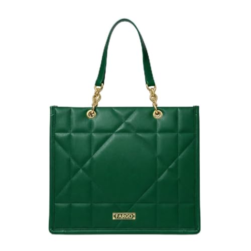 Image of Fargo Matrix Tote Bag for Women | Vegan Leather Handbag with 15-Inch Laptop Compartment, Smooth Zip | Stylish Office, College & Daily Use Tote | Made in India