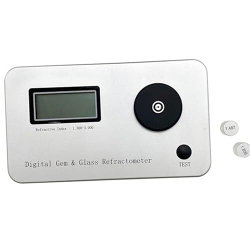 Refractómetro de gemas con pantalla LCD Probador de precisión for joyería con índice refracción de 1.300 a 3.000 Herramienta de identificación esencial for joyeros gemólogos tasadores