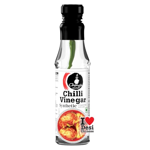 Image of Ching's Secret White Chilli Vinegar, With Green Jwala Chilli, Bold and Intense flavour, 170ml