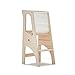 Torre Montessori EVO de Bianconiglio Kids® ajustable en 3 posiciones para adaptarse al crecimiento, hecha a mano en Italia (Sin Pintura Ni Productos Químicos Añadidos con sistema de seguridad KIDSAFE)