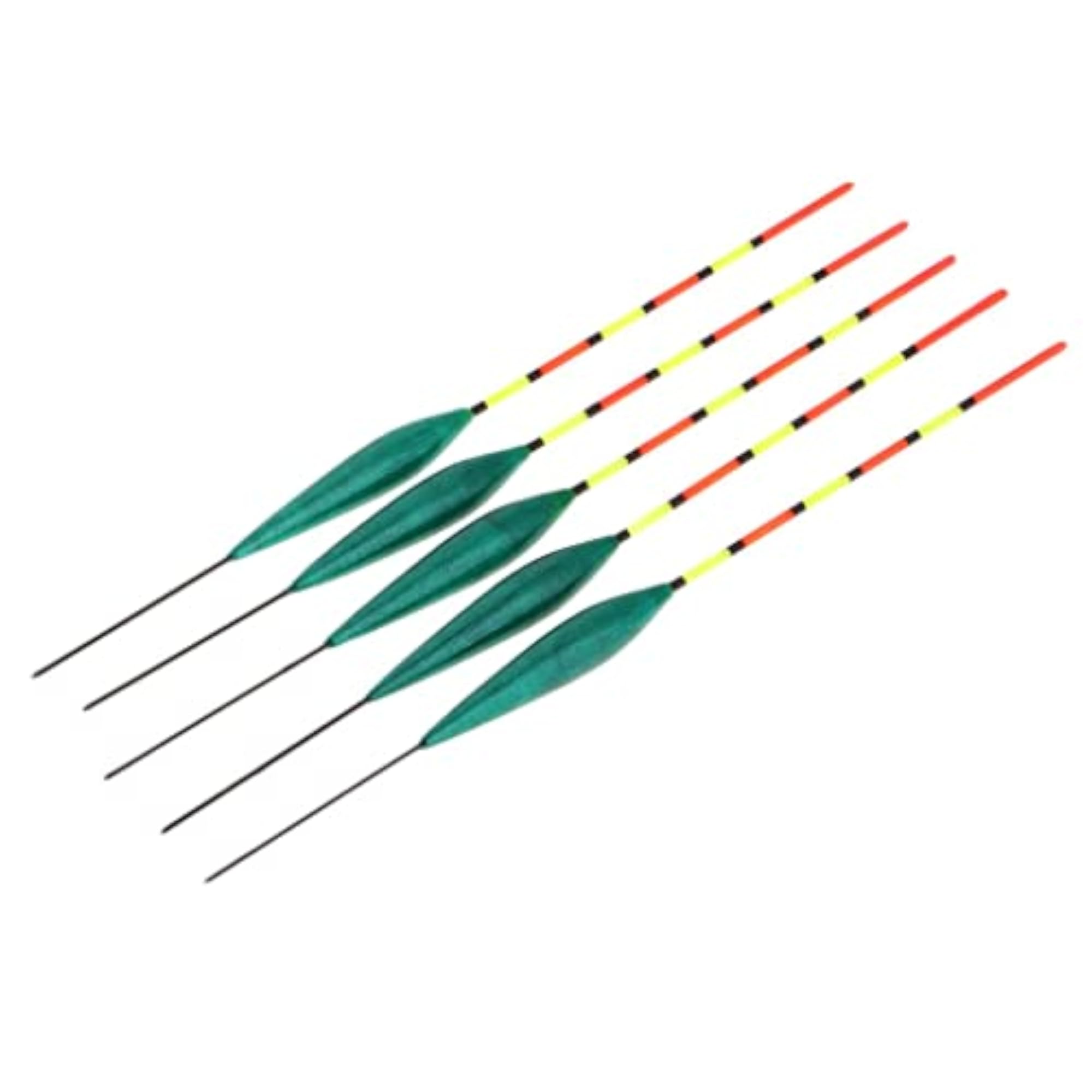 5Pcs PVC Wood Fishing Floats Set