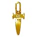 Daiwa 07753093 Lure Hook Holder, Metal Gold, Rubber Ring (Large), Diameter 0.4-0.6 inches (10-14 mm), Rubber Ring (Small), Diameter 0.3-0.4 inches (8-10 mm)
