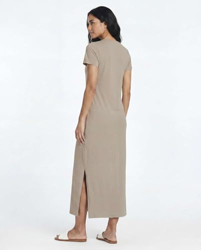 Image of Real Essentials 3 Pack Women's Casual Short Sleeve Maxi T-Shirt Dress with Slit (Available in Plus Size)