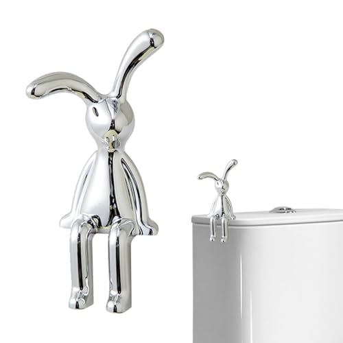 Ranley de Conejo Sentado, Estatua de Conejito Sentado | Estatua electrolítica de Conejito | Escultura de Animales, Expositor de Escritorio, decoración del hogar para Sala de Estar, Mesa