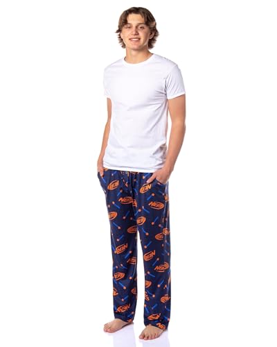 INTIMO Nerf Men's Pajamas Nerf Logo and Darts Print Sleep Pants PJ Bottoms for Adults2