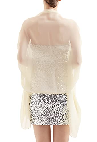 Alivila.Y Fashion Womens Chiffon Scarf Wrap Hijab Bridal Wedding Scarves Shawl for Bridesmaid2