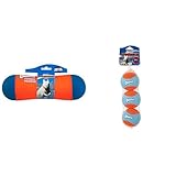Chuckit! Amphibious Dog Toy Bundle - Large Tumble Bumper & Set of 3 Medium Fetch Balls for Water & Land Play