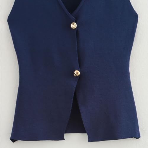 Image of JASCLS Womens Cropped Sweater Vest V Neck Button Down Y2k Crop Knit Flower Trendy Sleeveless Chunky Tank Tops