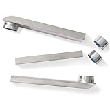 Upgraded Stainless Steel Telescoping Dryer Vent Periscope Kit - 25"-55" Adjustable Flat Vent Hose for Tight Spaces Universal 4" Fit for Whirlpool/LG/Samsung | 2x Aluminum Foil Tape (OEM Replacement)