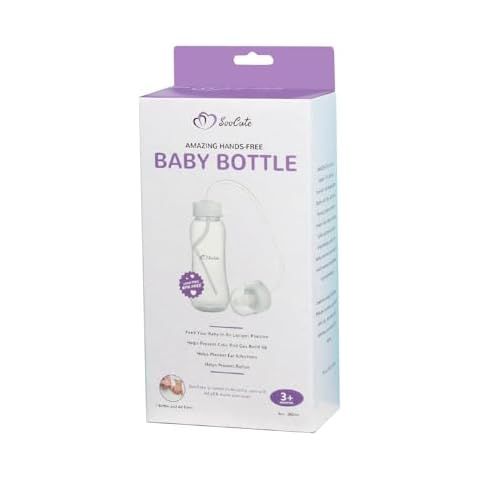 Hands-Free Baby Bottle - Anti-Colic Self Feeding Baby Bottle System 9 oz (1 Pack - Soo Cute) Cover
