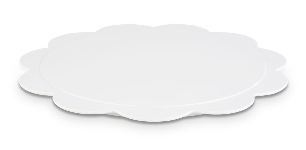 APS plateau Ø 35 cm, H: 1,5 cm mélamine, blanc, glänzend