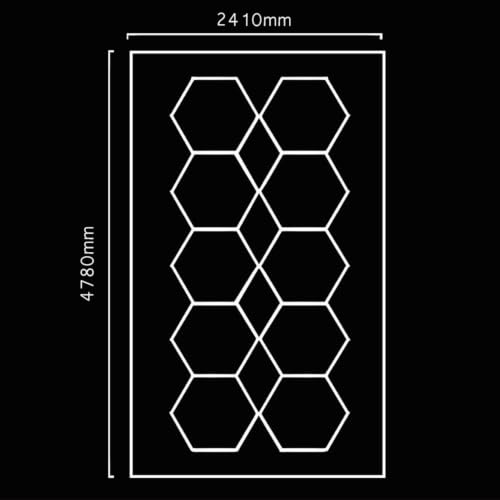 Panel LED hexagonal 6500K de aluminio brillante e impermeable IP65 2