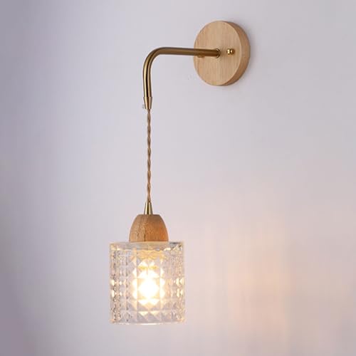 Luces de pared de diseño retro japonés Wabi-sabi con aplique de vidrio E27 para pasillos