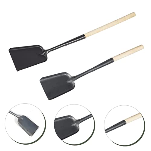 Cabilock 2Pcs Metal Pooper Scooper Cleaning Tool Multi Cleaner Tool Gardening Shovel Feed Shovel Metal Dustpan Coal Shovel Ash Shovel Cleaning Shovel Wooden Handle Ash Shovel Fireplace #TOP5