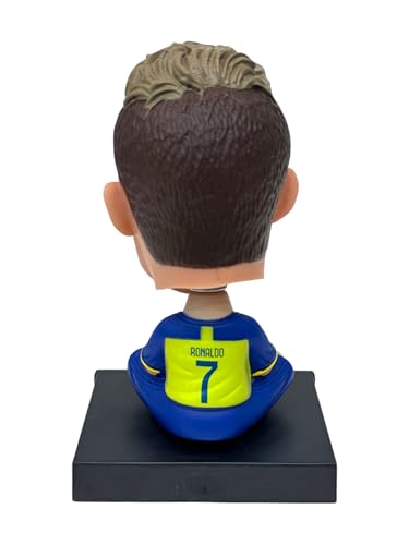 Image of AUGEN Super Hero Ronaldo C Action Figure Limited Edition Bobblehead with Mobile Holder for Car Dashboard, Office Desk & Study Table (Pack of 1)