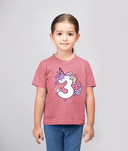 Image of Unicorn 3rd Birthday Shirts for Toddler Girls Outfit 3 Year Old Third Three Shirt
