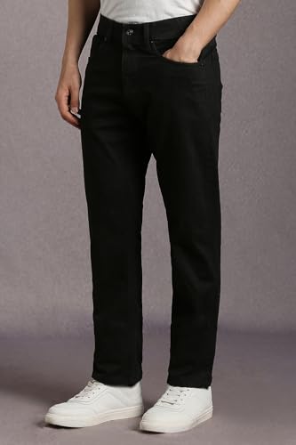 Image of Louis Philippe Men's Regular Fit Stretch Fabric for Comfort Premium Wash Aesthetic Authentic Twill and Durable Jeans