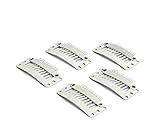 Salmony 50pieces hair snap clips for extensions weave toupee wig U Shape 9 teeth styling tools ( Black , Brown , Blonde 3 Color ) (Blonde)