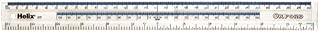 Helix Clear 30cm 12 Inch Imperial & Metric Ruler - Pack of 10