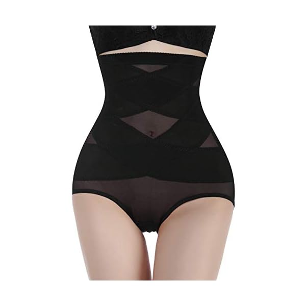 Nebility Womens' Tummy Control High Waist Trainer Body Shaper (US, Alpha, Large, Regular, Regular, Black)