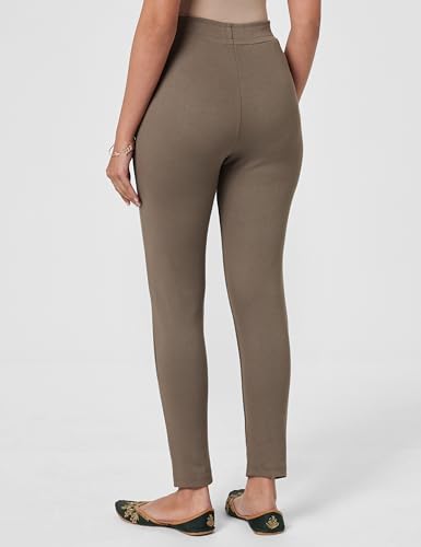 Image of BIBA Women Poly Viscose Slim Solid Jegging