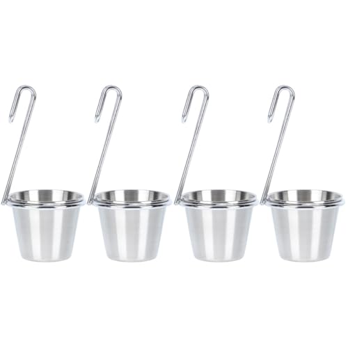 DONFAMDS 4piezas Bowl De Salsa Colgante De Inoxidable Taza De Condimentos De Alimenticio Para Salsas y Almacenamiento De Comida Líquida