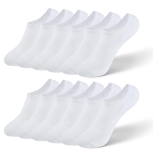 Honeysea No Show Socks Men - White Socks Low Cut Socks Men Running Socks Men Athletic Socks Men Socks Size 10-13 No Show Socks Men Flat Socks Short Socks for Men 9-12 White Socks Men