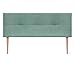 DHOME Tête de lit tapissée en similicuir ou tissu AQUALINE avec pieds de lit (tissu vert eau, 135 x 105 cm (lits 120/135/140)