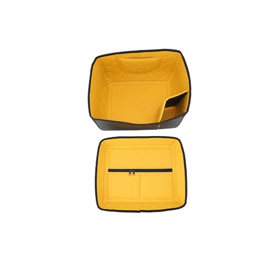 Doublure de coffre de moto en cuir PU jaune contre les rayures et bruits