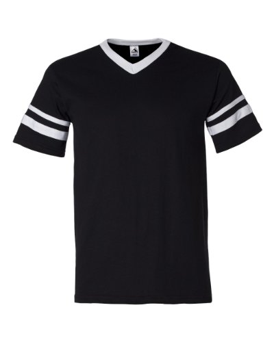 Augusta Sportswear Sleeve Stripe Jersey, Small, Black/White