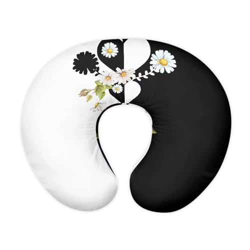 Suhoaziia Daisy Heart Ultra Soft Comfortable Baby Nursing Pillowcase with Hidden Zipper Skin-Friendly Machine Washable Pillow Support Cover for Bottle and Breastfeeding, Easy to Remove