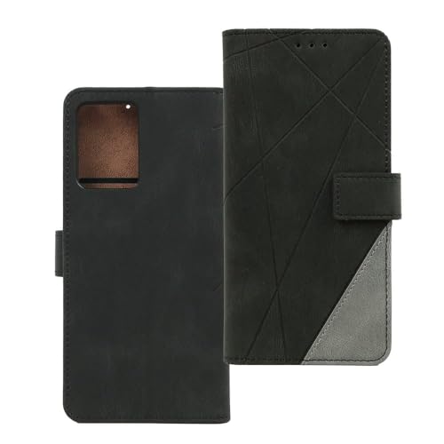 Image of amazon basics Redmi Note 15 5G Flip Cover | Card Pockets Wallet & Stand | Flip Cover for Redmi Note 15 5G (Black with Grey)