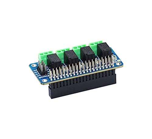 Miniatura 5 de Relé 4 Zero 3V 4 Channel Relay Shield para Raspberry Pi, Relé HAT Expansión Relay Board para Raspberry Pi 4B3B+3B2BB+A+Zero y Zero W  Módulo de relé