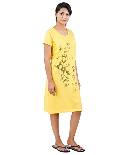 Image of Pride Apparel Printed Women's Cotton Knee Length Night Gown /Night Dress /Nighty