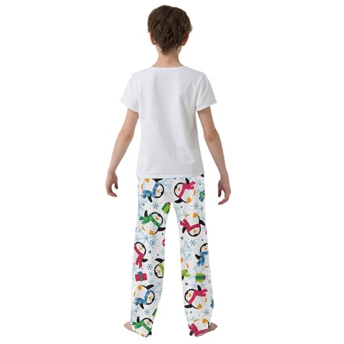 Boys' Pants Penguins Gifts Cute Christmas Long Bottoms Jogger Pants Elastic Waist Trousers with Pockets S-XL3