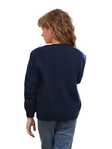 GORGLITTER Girl's American Flag Graphic Sweater Crewneck Long Sleeve Knit Pullover Tops2