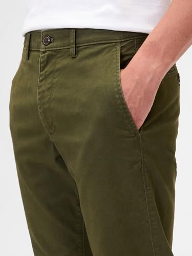 Image of Gap Men Solid Straight Fit Full Length Trousers