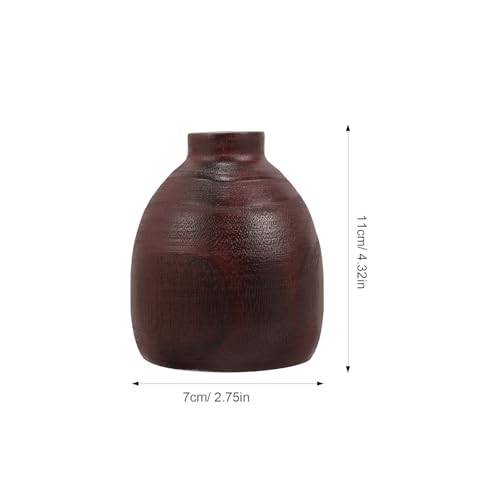 Jarrón de madera de lujo artesanal para decoración botánica selecta 3